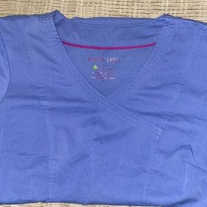 Purple label by healing hands small in pewter blue